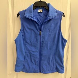 Columbia Blue Hybrid Fleece Vest Women’s M Full Zip Lightweight